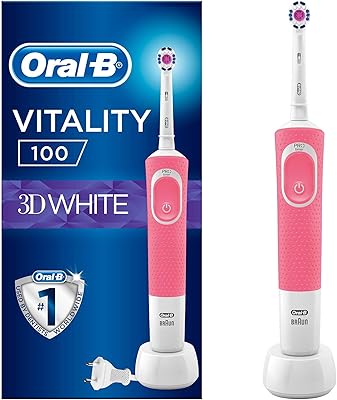 Brosse à dents électrique rechargeable oral b vitality 100 rose