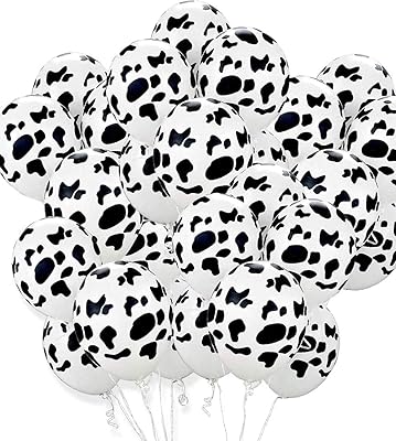 100pcs ballons de vache imprimés de vache drôle yakdon pour enfants fête