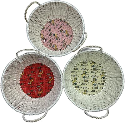 Panier de rangement rond design ramadan kareem, panier de l'aïd et décoration ramadan