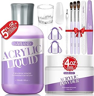 Kit d'ongles en acrylique safyland 9 oz - poudre acrylique transparente de 4 oz et liquide acrylique de 5 oz avec pinceaux en acrylique pour application de manucure et extension d'ongles pour un usage domestique et en salon. L'expérience e-commerce réinventée par Diaytar au Sénégal