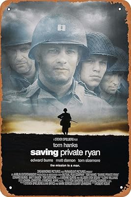 Affiche de film keylankins ryan le soldat affiche rétro en métal pour café