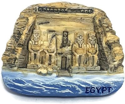 Le grand temple d'abou simbel égypte collection souvenir aimant de réfrigérateur 3d résine