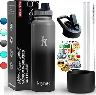Krymso, bouteille d'eau en acier inoxydable de 650 ml, bouteille d'eau de sport