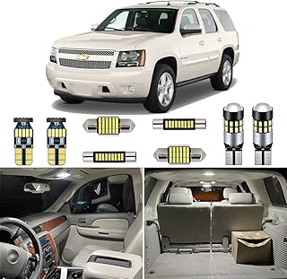Autogene kit d'éclairage intérieur led blanc 14 pièces pour chevrolet tahoe suburban