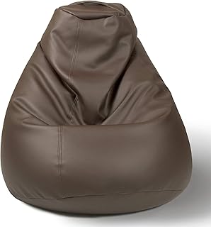 Un pouf à dossier haut, taille xx-l, en simili cuir et imperméable. convient