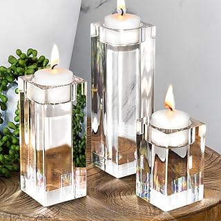 3 pièces argent design moderne table à manger clair bougeoir pour table basse