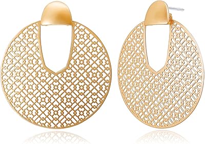 Boucles d'oreilles oziel pour femme en forme de larme plaquées
