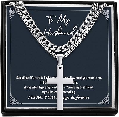 Collier chaîne avec pendentif croix pour femmes et hommes : chaînes cubaines