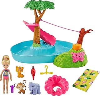Barbie et chelsea the lost birthday splash-tastic playset avec poupée chelsea (6 pouces)