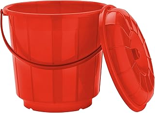 Seau en plastique royalford de 20 litres avec couvercle et poignée anti-fuite, ustensiles