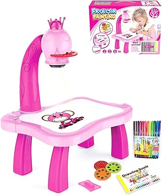 Bureau d'apprentissage pour enfants avec projecteur intelligent table de dessin éducative