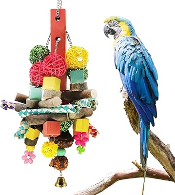 Jouets mq extra larges pour perroquets oiseaux - blocs de déchiquetage d'oiseaux en bois multicolores suggérés pour les perroquets gris d'afrique et une variété de perroquets amazoniens. Des économies substantielles vous attendent sur Diaytar
