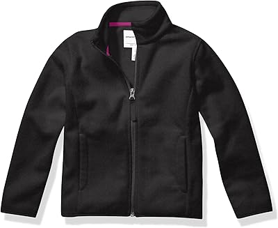 Veste polaire à fermeture éclair intégrale amazon essentials pour femme, noir, x-large