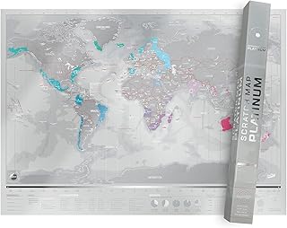 Carte à gratter - affiche de carte du monde personnalisée - carte du monde à gratter - édition platine. Diaytar : L'e-commerce généraliste qui met le discount à l'honneur