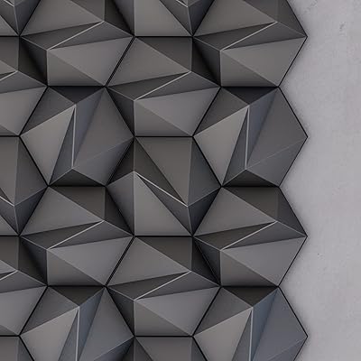 Panneau mural 3d zeta design, système de panneaux muraux, paquet de 54 carreaux