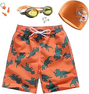 Short de bain de plage à séchage rapide pour garçons avec doublure