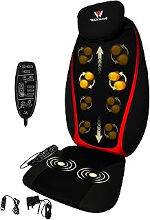 Masseur complet de dos et d'épaules tech wave avec siège chauffant et vibrant