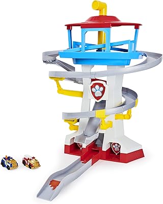 Paw patrol, true metal adventure bay rescue road playset avec 2 véhicules exclusifs