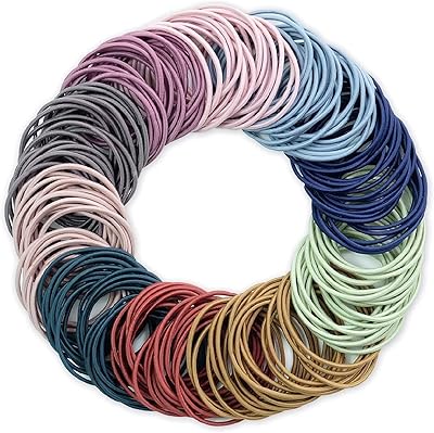 Maxmana secret 200 pièces élastiques à cheveux multicolores sans plis pour queue