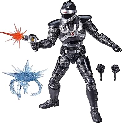 Power rangers phantom ranger deluxe figurine à collectionner 6" de hauteur avec accessoires