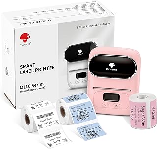 Fomimo label maker imprimante d'étiquettes bluetooth m110 améliorée pour codes-barres