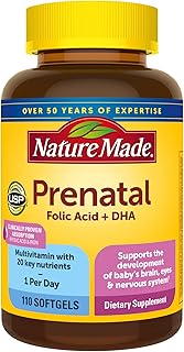 Supplément prénatal naturemed avec acide folique + dha pour un soutien nutritionnel quotidien