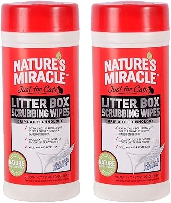 Lingettes pour litière pour chat nature's miracle just for cats, (nm-5574) (paquet