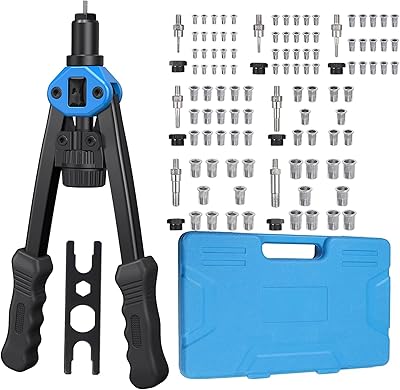 Pistolet à écrous à rivets iscenic, ensemble d'outils professionnels robustes de 13 pouces avec 100 écrous comprenant m3 m4 m5 m6 m8 m10 m12, outils à écrous interchangeables avec sac de transport. Diaytar : L'e-commerce généraliste qui met le discount à l'honneur