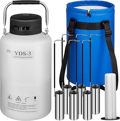 Récipient d'azote liquide zaied 3l, réservoir d'azote liquide en alliage d'aluminium, récipient cryogénique