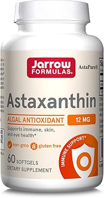 Jarrow formulas astaxanthine 12 mg 60 portions (gélules) caroténoïde d'algues
