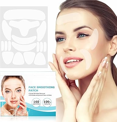 Patchs anti-rides pour le visage et le front, 160 bandes invisibles pour le visage,