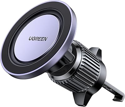 Le support de téléphone magnétique pour voiture ugreen magsafe se monte sur la grille