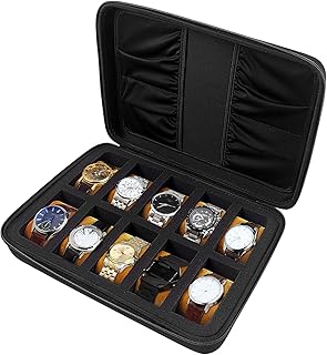 Boîte de rangement pour montre/montre pour hommes à 10 emplacements, convient à toutes