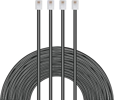 Rallonge de téléphone fixe faite à la main avec fiches rj-11 6p4c standard