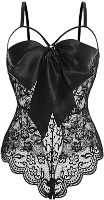 Lingerie teddy une pièce pour femme sans dentelle au crochet ornée de fleurs