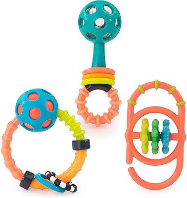 Coffret cadeau sassi my first newborn hochets multicolore lot de 3