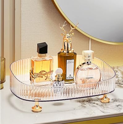 Organisateur de parfum de maquillage houselet plateau de vanité de salle de bain