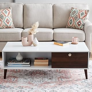 Home box natalia table basse avec un tiroir taille 419 x