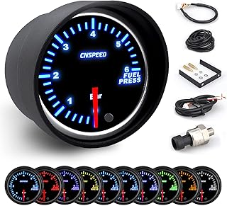 Ando racing kit de manomètre de pression de carburant 10 couleurs 0-6 bar