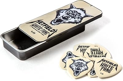 Étui pour médiators à flux personnalisé jim dunlop hetfield white fang 1,0 mm