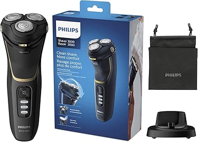 Rasoir électrique philips new series 3000 pour homme, humide ou sec, avec têtes