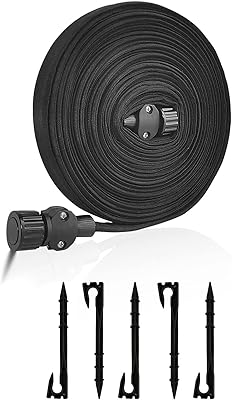Kit de tuyau de trempage plat de 25 pieds pour jardin, conception double