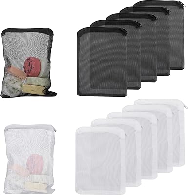 10 pièces sacs filtrants d'aquarium sacs filtrants en maille à fermeture éclair