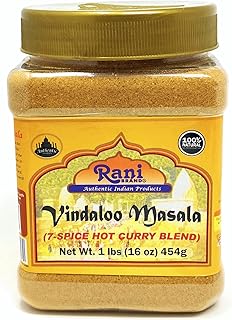 Mélange d'assaisonnement masala au curry indien rani vindaloo, 16 oz (1 lb) 454