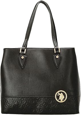 Sac shopping en polyuréthane bettendorf, noir, taille 34×15×27,5 us polo, noir, contemporain