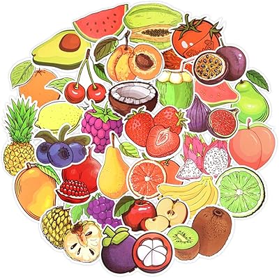 Autocollants de fruits et légumes qtl pour enfants, pour scrapbooking, bouteilles d'eau