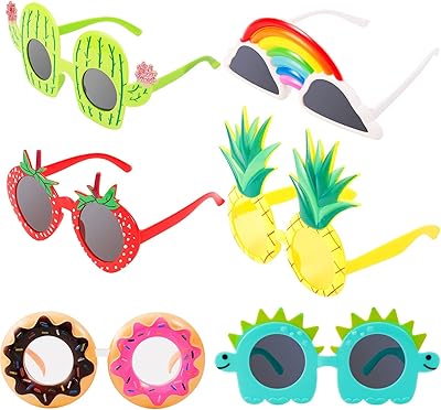 Lunettes de soleil de fête lunettes hawaïennes amusantes 6 paires de lunettes de soleil de fête fantaisie lunettes hawaïennes amusantes pour enfants adultes décorations de fête sur la plage. Diaytar : L'e-commerce généraliste qui met le discount à l'honneur