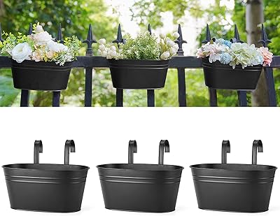 Dahi 3 pièces ensemble de pots de fleurs en métal suspendus en fer