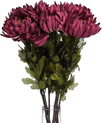 La recette home works fleurs - chrysanthaum araignée artificiel d'automne - tige unique