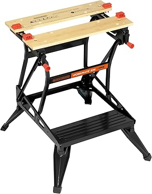 Établi de travail black & decker workmate, support de scie à cheval double